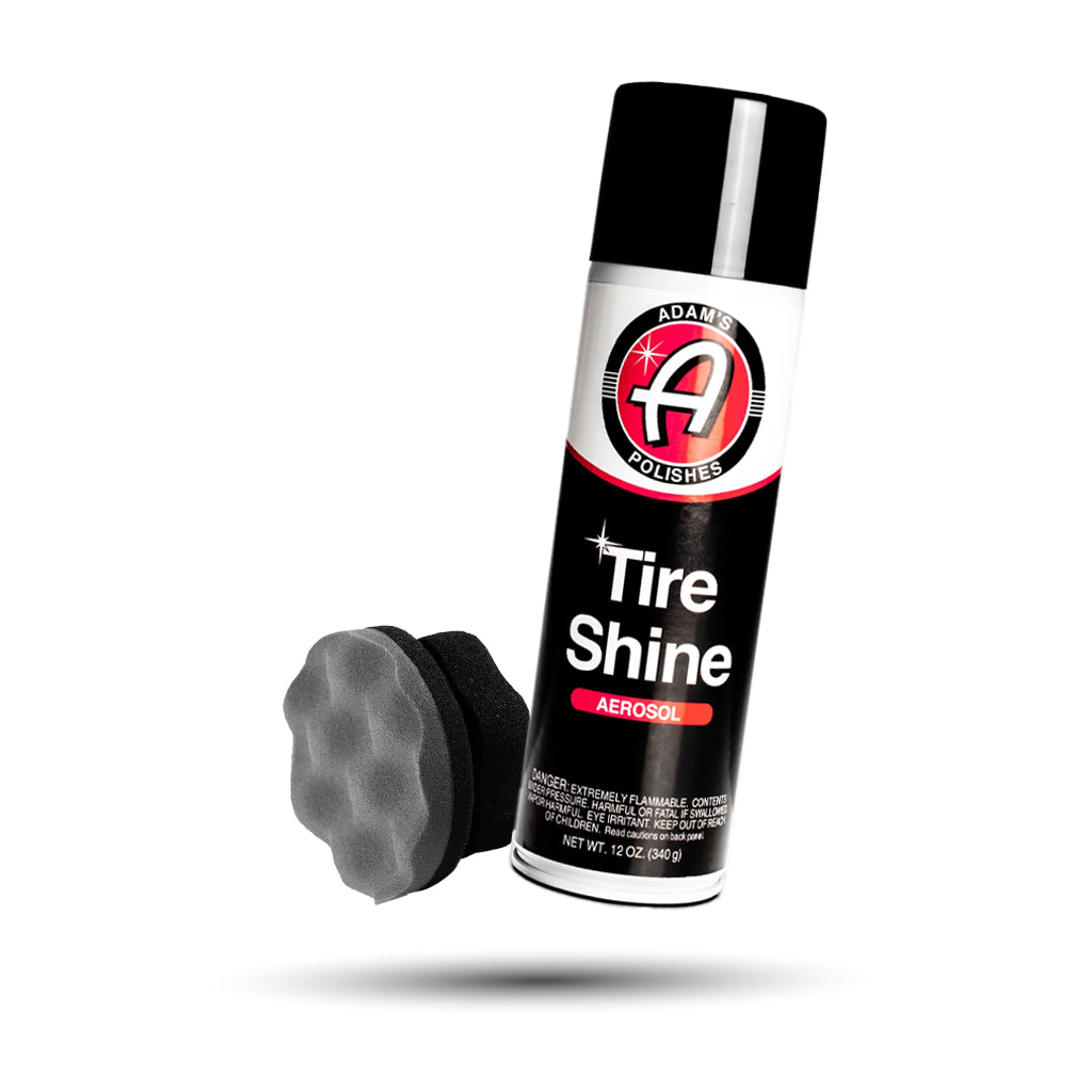 Adam's Aerosol Tire Shine with Pro Tire Hex Grip Applicator (For Tires and Trim)