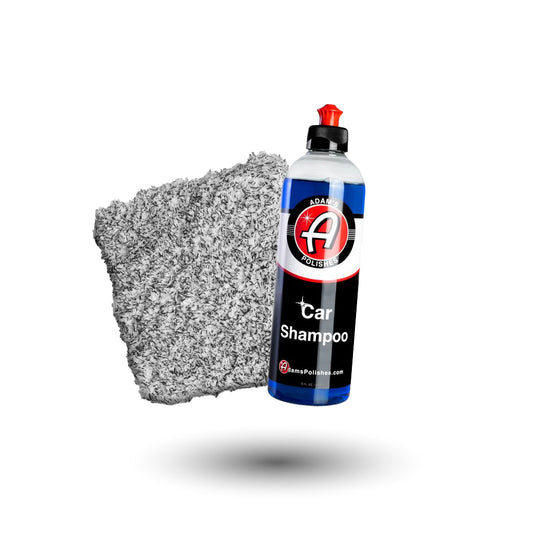 Adam's Car Shampoo and Microfiber Wash Sponge Bundle